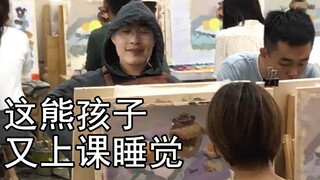 Art students use their lives to show you the correct posture for sleeping in class