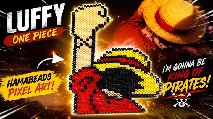Aku Buat Luffy One Piece dari Hama Beads! ☠️🔥