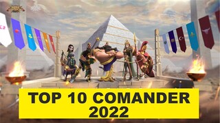 TOP 10 COMANDER Rise of Kingdoms 2022