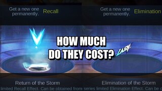 HOW MUCH DIAMONDS IS NEEDED TO BUY VALE'S RECALL AND ELIMINATION EFFECT - MOBILE LEGENDS