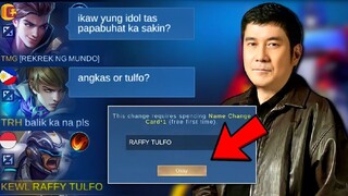 I CHANGE MY NAME TO RAFFY TULFO