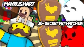 TOP 3 YOUTUBERS *HATCHED* SECRET PETS IN BUBBLEGUM SIMULATOR! (ROBLOX)