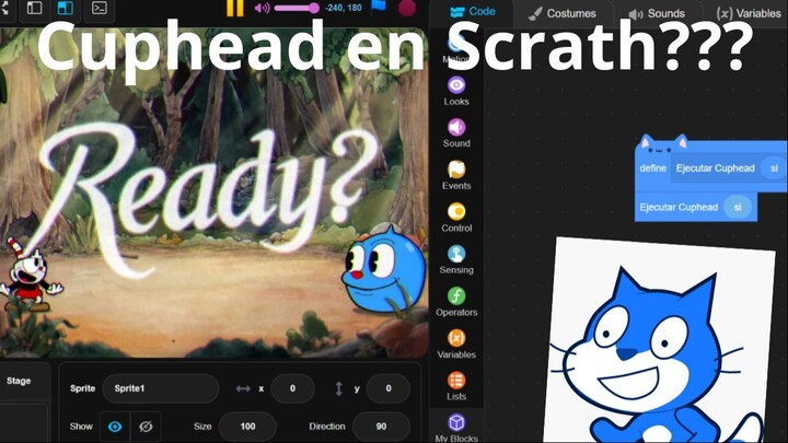 Primer Video Cuphead en scrath azul