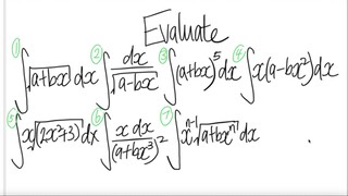 Evaluate these 7 integrals ...