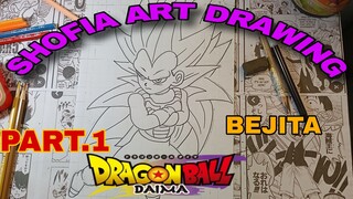 drawing bejita super seiya 3 dari anime dragon ball daima ,part.1