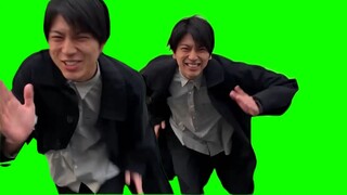 Kadota man who is good at running away Green screen GB material + usage example