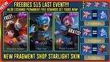 FREE REWARDS CLAIM NOW! AND NEW STARLIGHT SKIN EXCHANGE USING RARE FRAGMENTS IN MOBILE LEGENDS