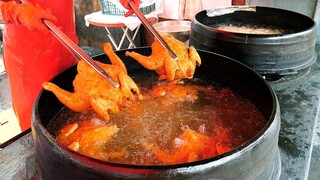 가장 싼 가마솥 통닭, 닭다리, 닭날개 - 음성5일장 / giant cauldron whole chicken - korean street food