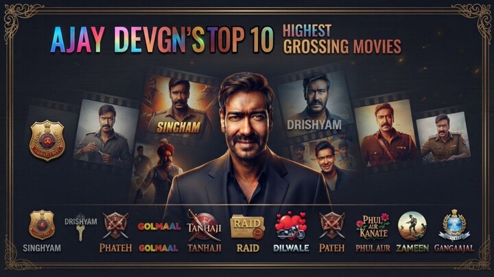 Ajay Devgn's Top 10 Highest Grossing Movies 2026