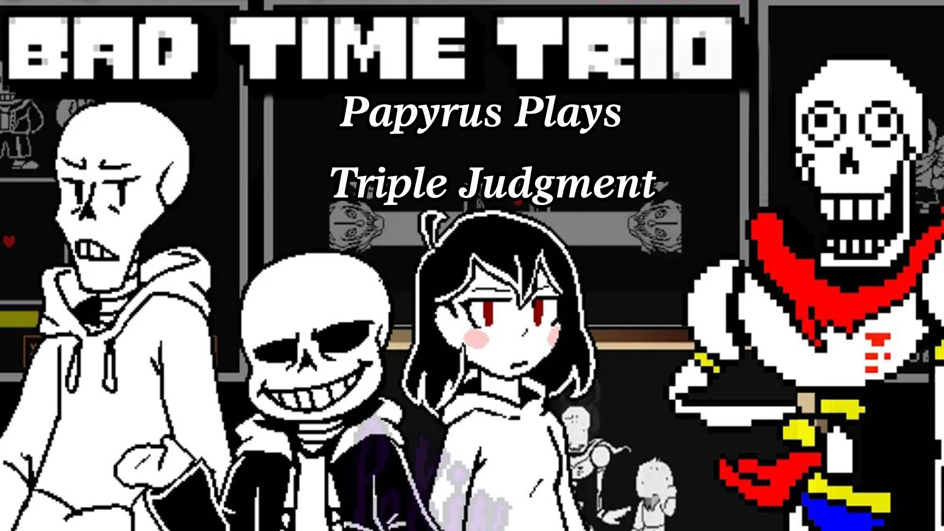 Fanart]Papyrus and Sans react to Sans AU themes - BiliBili