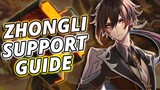 Zhongli Support Build Guide | Best Weapons & Artifacts | Genshin Impact