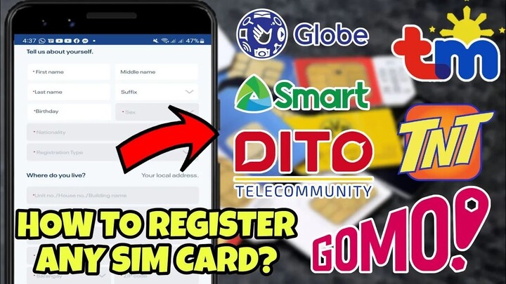 Paano mag REGISTER ng SIMCARD Online (All Sim Cards) | Globe, Smart, Dito, Gomo, TM, TNT