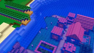 ZOMBIE FOUND UNDERWATER VILLAGE MINECRAFT NOOB VS PRO BATTLE