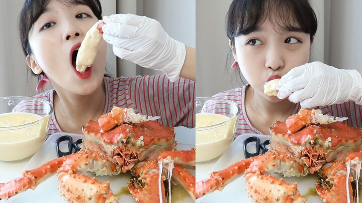 [Nado Official Chinese Subtitles] Extra-large king crab with homemade cheese sauce?!? So delicious—a
