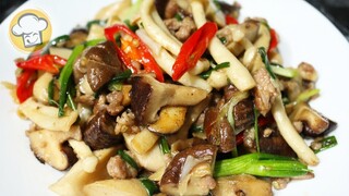 เห็ดผัดน้ำมันหอย เมนูเห็ด ทำง่ายอร่อยจริง | Stir-Fried Mushrooms with Oyster Sauce | ครัวปรุงอร่อย