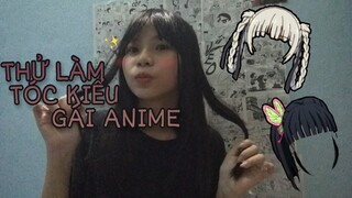 hmmm mình thử làm tóc kiểu gái Anime và đây là phần 1!