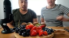 ASMR Giant Fresh Fruit Platter 🍇🥝🍓 (Eating Sounds)