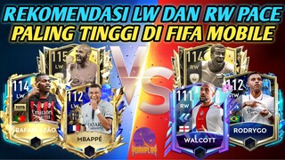 MAKSIMALKAN KECEPATAN!! REKOMENDASI LW DAN RW PALING GG KECEPATANNYA DI GAME FIFA MOBILE INDONESIA!!