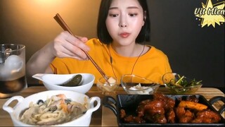 Pasta tôm sốt kem, giò heo siêu cay 7 #amthuc