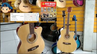 Premiere Acoustic Guitar without Pick Guard Oak White