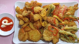 rau củ quả chiên giòn bé rất thích có đầy đủ chất dinh dưỡng
