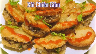 Không ngờ làm XÔI CHIÊN đơn giản mà giòn rụm ngon đến vậy! Xôi hấp nước cốt dừa càng thêm ngon