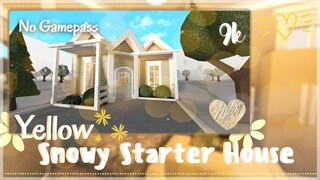 Roblox Bloxburg: "Yellow Snowy Starter House" Speedbuild + Tour - January 3, 2021, | Minami Oroi