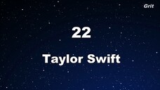 22 Taylor Swift Karaoke With Guide Melody