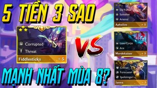 (ĐTCL MÙA 8) SIÊU ROBOT FIDDLESTICK 3 SAO ĐẤU VỚI 3 TƯỚNG 5 TIỀN 3 SAO! AI SẼ THẮNG? TFT SET 8