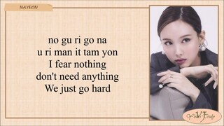 TWICE 'GO HARD' Easy Lyrics