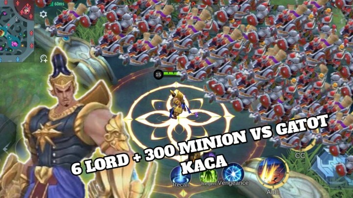 GATOT KACA VS 6 LORD DAN 300 MINIONS MLBB 💥🔥||