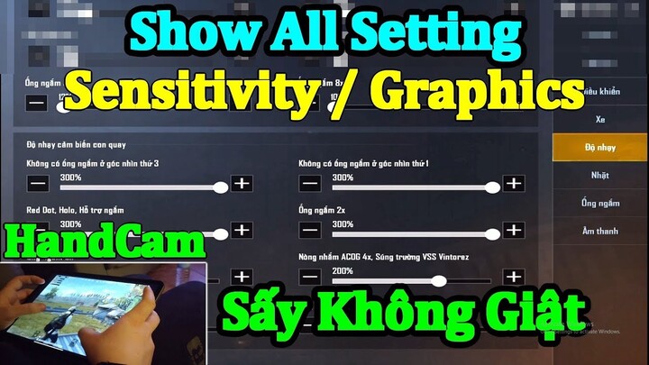 Show All Setting - ADS, Độ Nhạy Ghìm Tâm, Đồ Họa. Phân Tích Chi Tiết Cách Cài Đặt PUBG Mobile