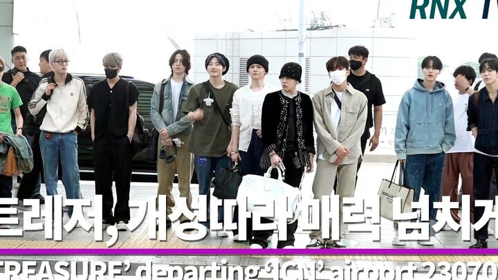 TREASURE departs Incheon International Airport in South Korea for Macau, China.