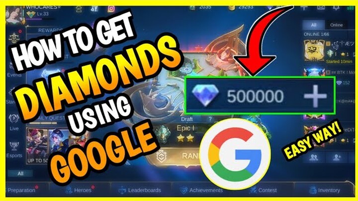 ANOTHER EASY WAY TO GET DIAMONDS 100% | MOBILE LEGENDS 2020