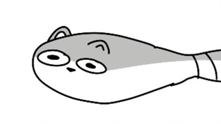 Raccoon ate the Sakasaka fish