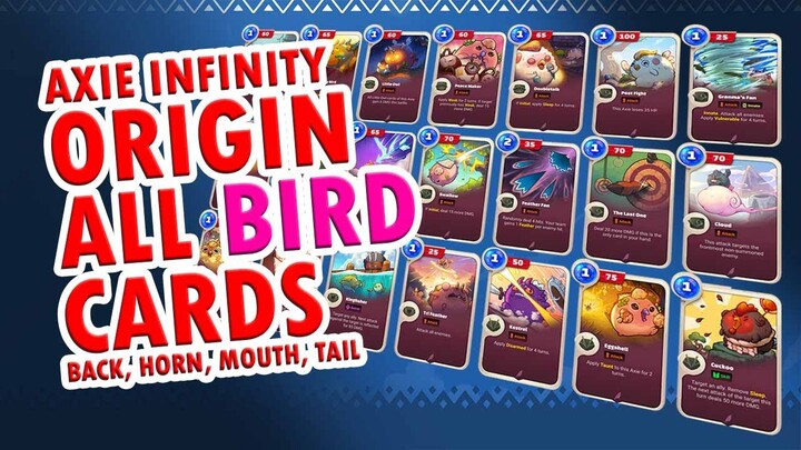 AXIE INFINITY: ORIGIN | ALL BIRD CARDS COMPARISON