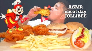 ASMR | JOLLIBEE FEAST SPICY FRIED CHICKEN LTC & YUM BURGERS BEEF JOLLY HOTDOG | MUKBANG eating show