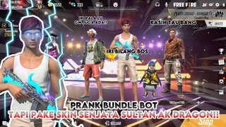 PRANK GLOBAL JADI BOT TAPI PAKE AK BLUE FLAME DRACO SOMBONGIN KE BOCIL BOCIL - FREE FIRE