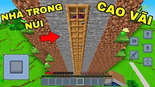 Thử Thách Xây Nhà Trên Vách Núi Siêu Cao | Trong Minecraft PE..!!