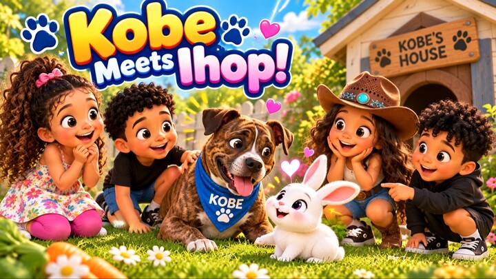 Kobe Meets Ihop! 🐶🐰 | A Sweet Friendship Adventure for Kids