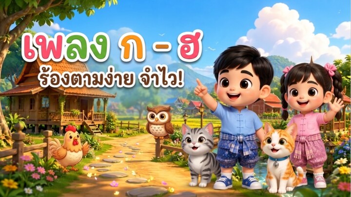 เพลง ก - ฮ 44 ตัว 🎵 ร้องตามง่าย จำไว | Mumu Melody 🎵
