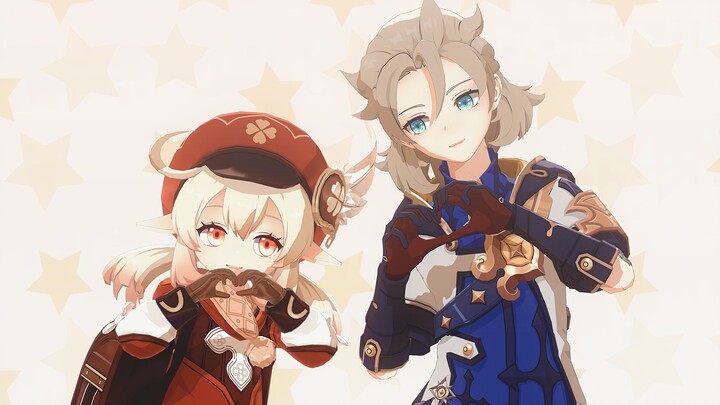 [Genshin Impact MMD] 45 seconds of brother and sister stickers