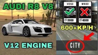 audi r8 v8 | new best gearbox | v12 engine | car parking multiplayer v4.8.5 new update 2022