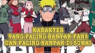 INILAH 5 KARATER YANG PALING BANYAK DI SUKAI DAN BANYAK FANS!!! ANIME NARUTO!