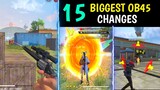 TOP 15 BIGGEST CHANGES IN NEW OB45 UPDATE | ADVANCE SERVER - GARENA FREE FIRE