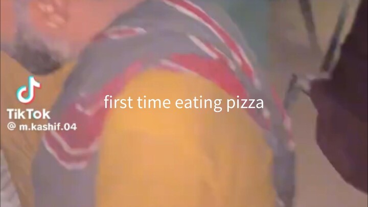 poor people first time eating pizza