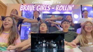 COUSINS REACT TO BRAVE GIRLS - ROLLIN' DANCE VER.