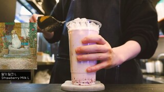 Sữa Dâu #cafevlog #life