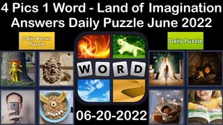 4 Pics 1 Word - Land of Imagination - 20 June 2022 - Answer Daily Puzzle + Bonus Puzzle