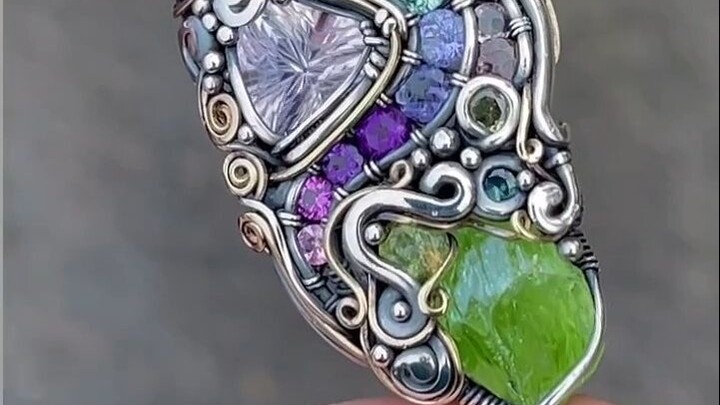 จี้ สายเดียว ติดเพชร beadedbones